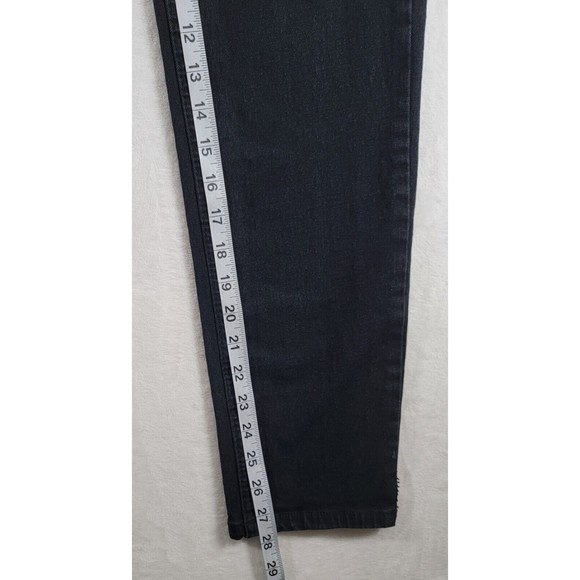 Original Penguin Women's Jeans Size 14 Mid-Rise Straight Leg Black Denim - Picture 16 of 16
